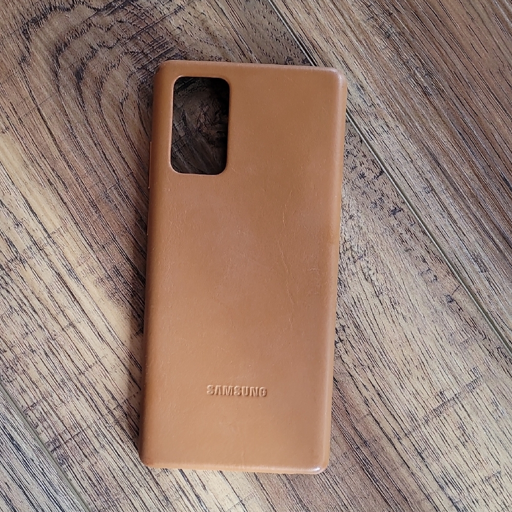 Samsung Galaxy Note20 Case, Tan Leather